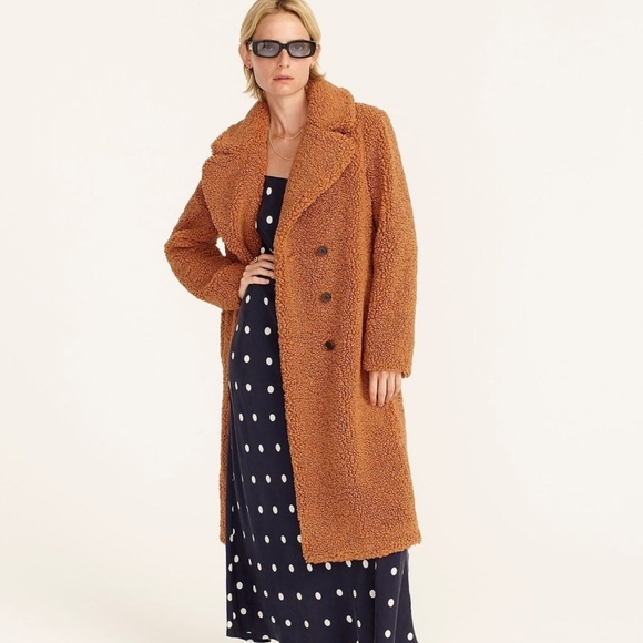 J. Crew Jackets & Blazers - J Crew Double-Breasted Teddy Sherpa Coat